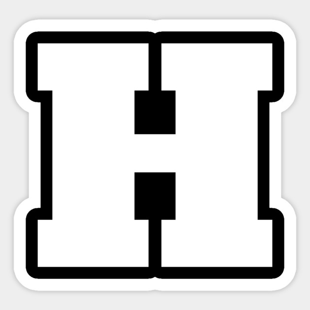 Alphabet H (Uppercase letter h), Letter H  Letter H  Sticker  TeePublic